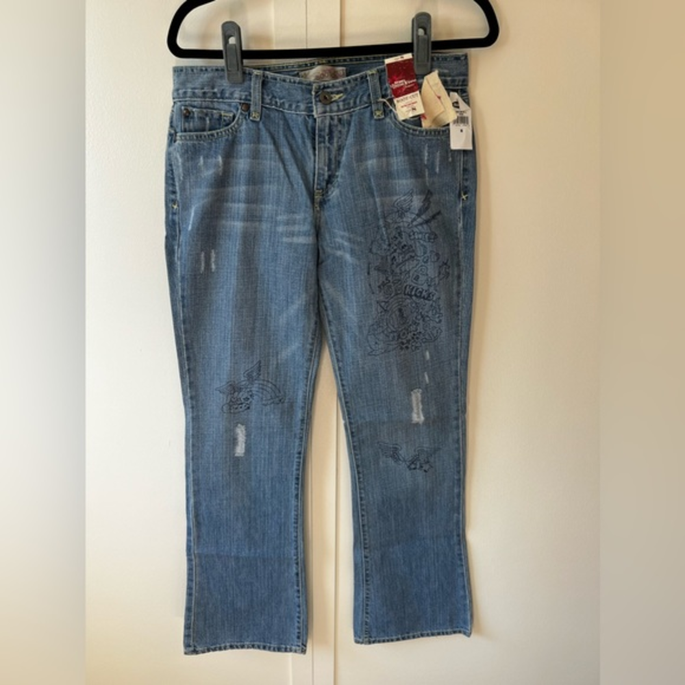 Old Navy NWT Vintage Women’s Denim 90s Y2K‎ Ultra Low Waist Bootcut Jeans Size 8